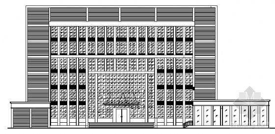 酒吧效果图方案设计资料下载-某七层办公楼方案设计带效果图