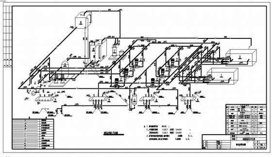 大学城管道系统图资料下载-热泵机房管道系统图
