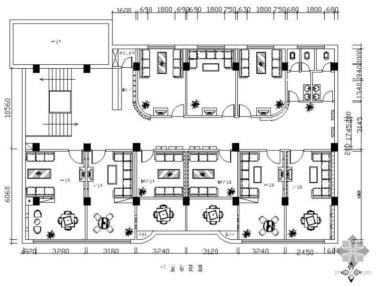 奶茶店咖啡店设计平面图资料下载-咖啡厅平面图Ⅰ