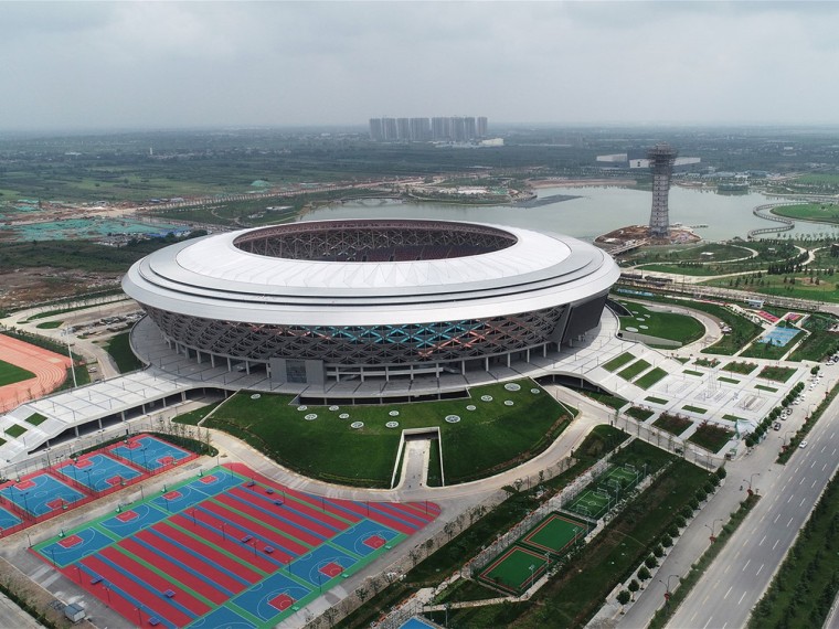 办公室钢结构平层资料下载-咸阳奥林匹克体育中心