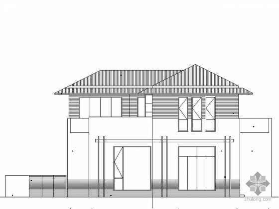 农村二层别墅CAD资料下载-某二层别墅建筑方案