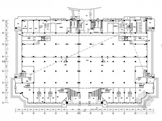十四层综合楼强电系统施工图-接地平面图 