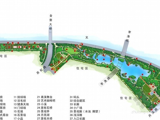 河堤公园改造安全方案资料下载-[金华]休闲生态公园改造规划方案