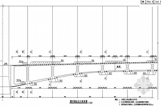 180米悬索桥资料下载-78+180+78m自锚式悬索桥主梁横向预应力布置节点详图设计
