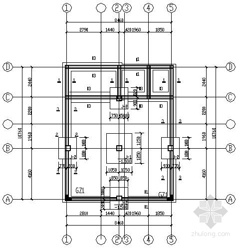 10套三层框架别墅资料下载-某三层框架别墅结构施工图
