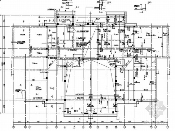 某六层砖混住宅全套结构施工图-6楼结构平面图 