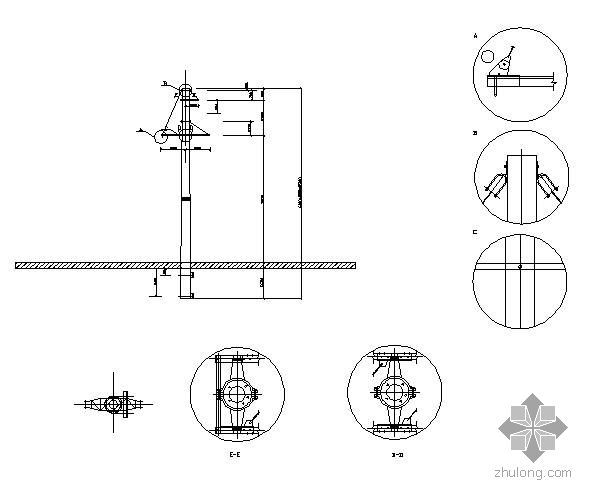 电杆杆型组装图资料下载-35KV架空线电杆组装图