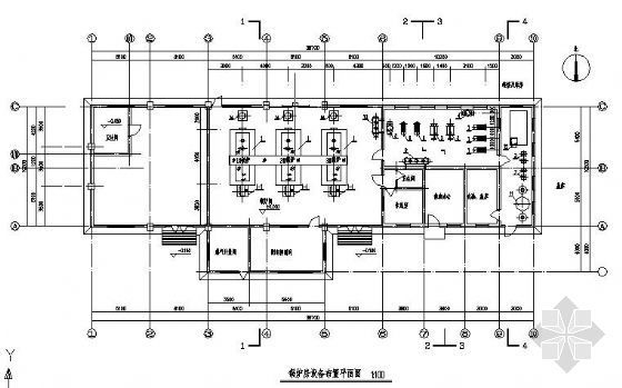 暖通设备平面图资料下载-锅炉房系统流程及设备布置平面图