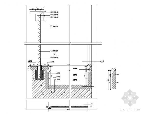 水楼梯大样资料下载-楼梯挡水板及踢角节点大样