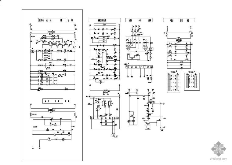 塔式起重机设计dwg资料下载-塔式起重机电气控制原理图
