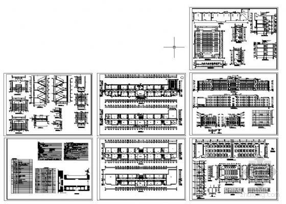 框架教学楼建筑结构图纸资料下载-[学士]某中学教学楼建筑结构图