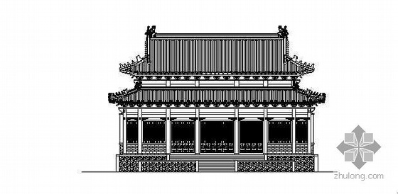 寺庙古建详图资料下载-[山东]某寺庙古建群建筑方案图