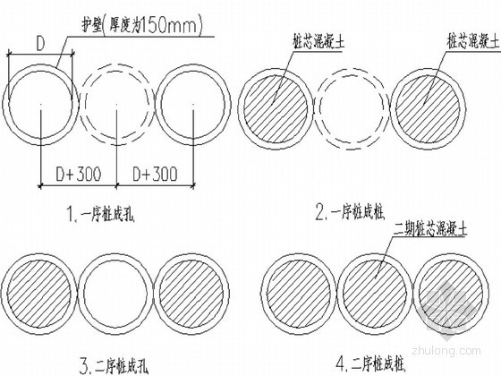 地铁车站深基坑围护结构排桩支护施工方案(挖孔桩)