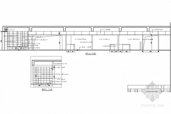 [南京]成熟社区中心大型便民综合菜市场室内装修图（含效果图） 立面图 