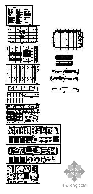 9米跨钢结构图纸资料下载-某带附跨钢结构厂房图纸