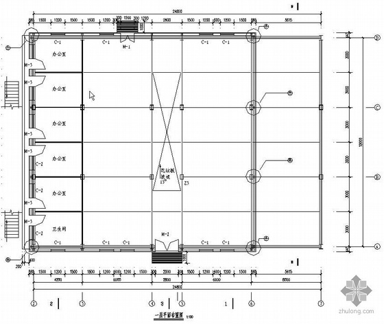 钢结构木屋结构施工图资料下载-某钢结构服务楼结构施工图