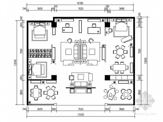 装饰工程CAD资料下载-[甘肃]现代知名家具卖场装饰装修工程CAD施工图（含效果图）