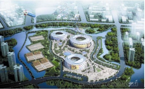 会议室气流组织模拟案例资料下载-BIM案例--天津团泊湖网球中心