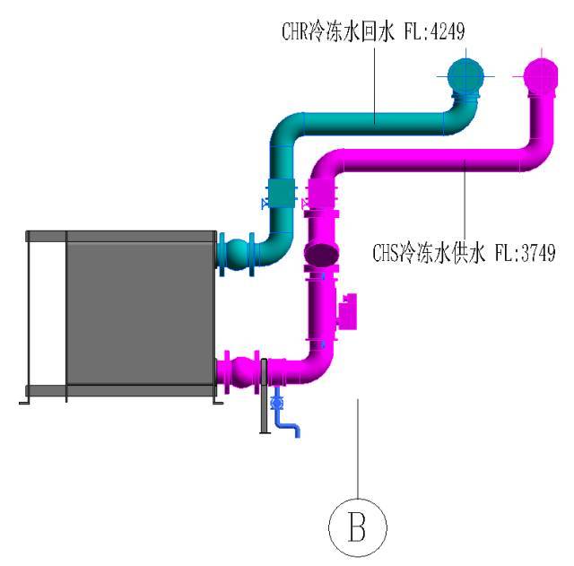 应用BIM技术优化冷水机房机电工程管综问题_7