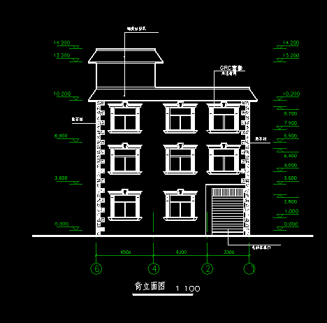 3层农村房屋图纸带效果图-3层现代别墅图纸带效果图