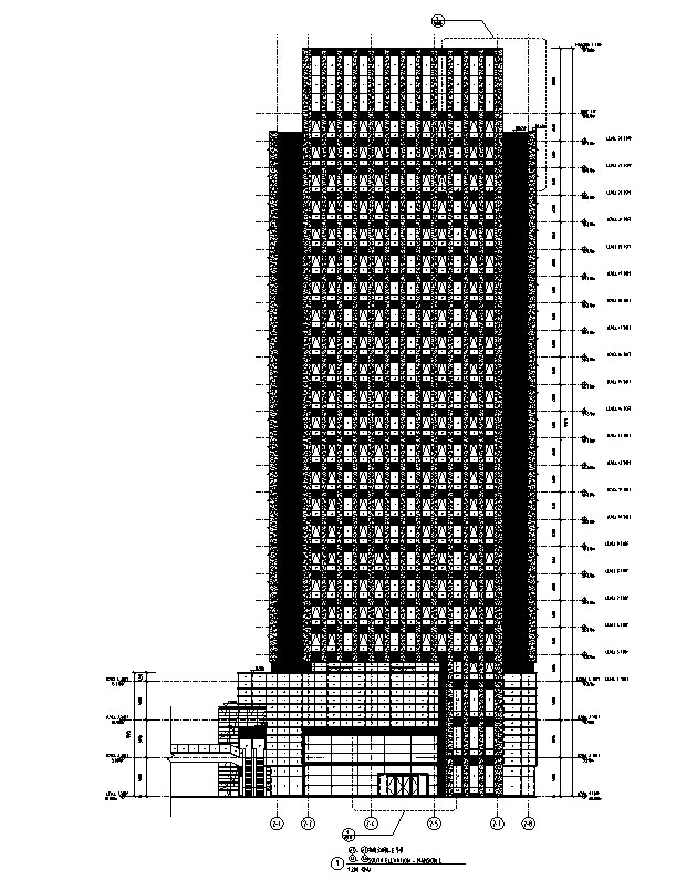三层商业建筑设计图纸资料下载-[上海]知名设计院高层商业综合体建筑设计施工图