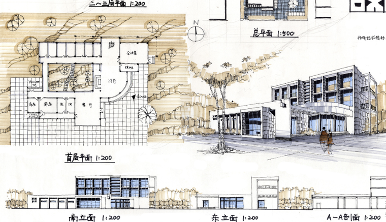 80张高分建筑快题设计方案_8