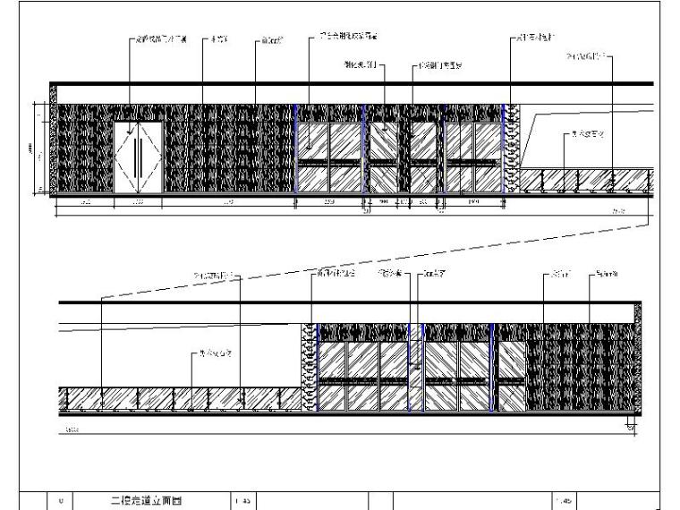 某办公室全套装修设计施工图-某办公室全套装修设计立面图