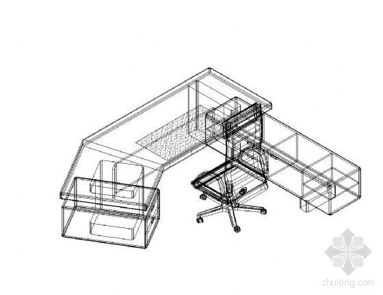 CAD班台办公桌资料下载-办公家具