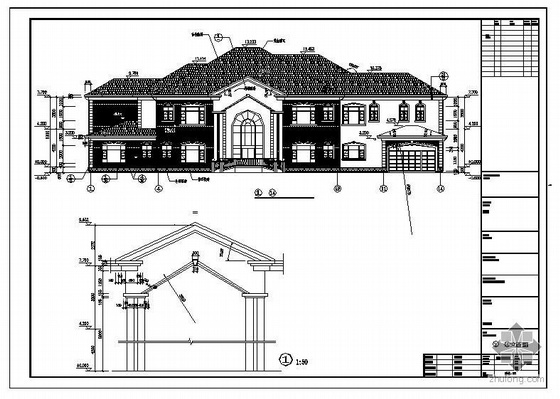 2层轻钢别墅资料下载-东莞某三层A2型轻钢别墅建筑结构图