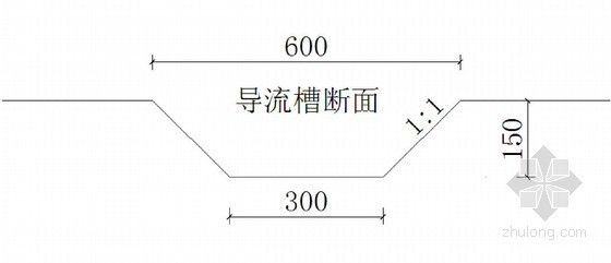 [北京]河道综合治理工程施工组织设计（知名企业）-导流沟断面图 