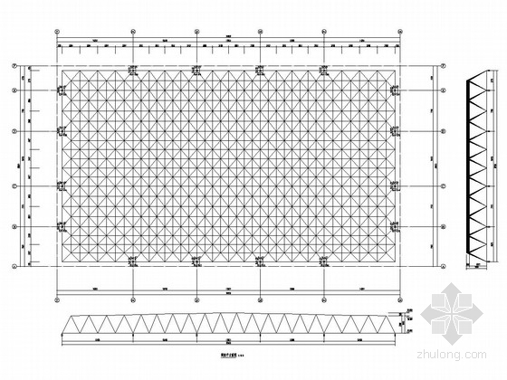 30米网架结构施工图资料下载-[山东]学校篮球馆钢结构屋顶网架结构施工图