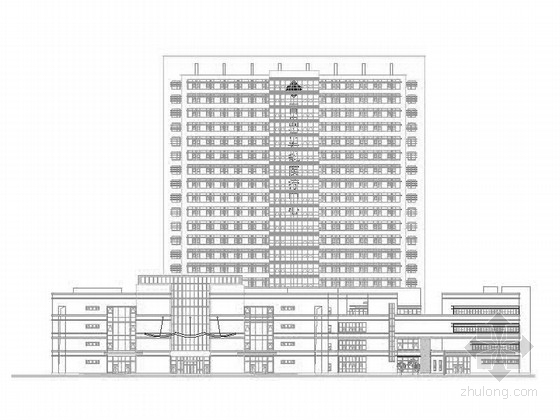 现代一层建筑资料下载-[山东]19层现代风格市级专科医疗中心建筑施工图