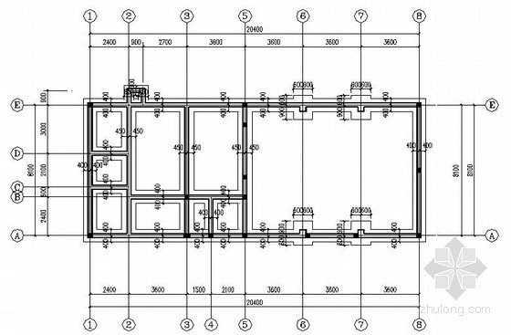 房屋主体结构改造施工图资料下载-一层砖混结构房屋施工图
