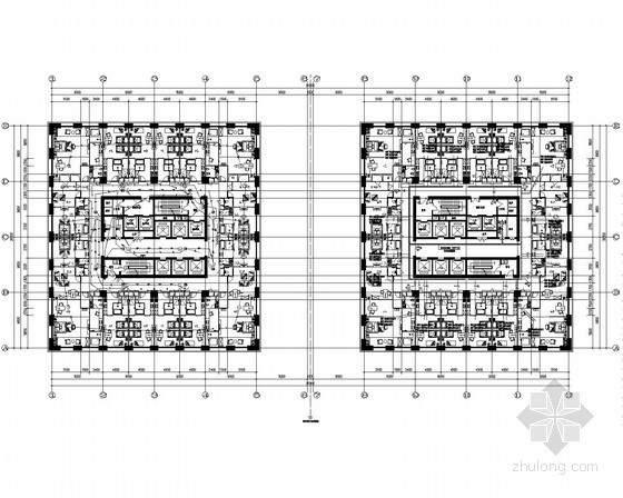 [山西]32层大型办公楼全套电气施工图纸（含楼宇自控系统）-十~三十层弱电平面图 