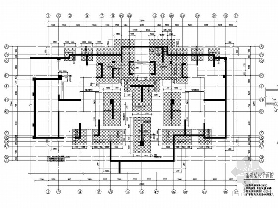 平板式筏板基础平板资料下载-[安徽]28层剪力墙结构住宅结构施工图（CFG桩平板式筏板基础）