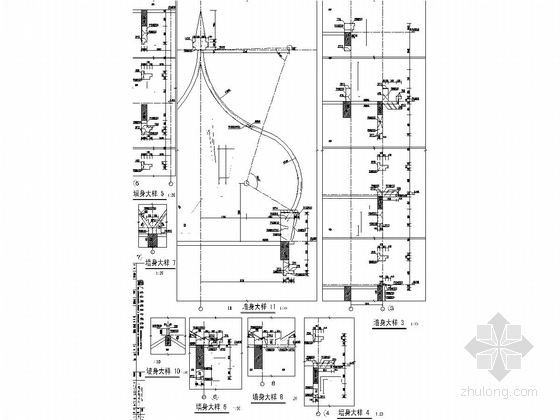 俄罗斯风情酒店结构施工图（含建筑图）-墙身详图