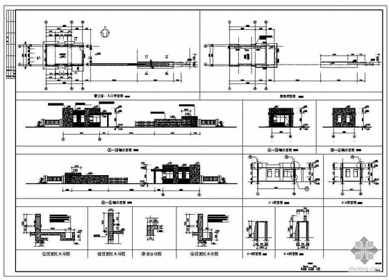 某厂区一层门卫值班室建筑施工图-3