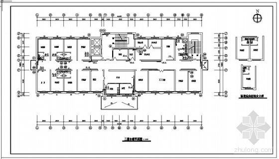 采暖管道平面布置图资料下载-某医院七层采暖平面图