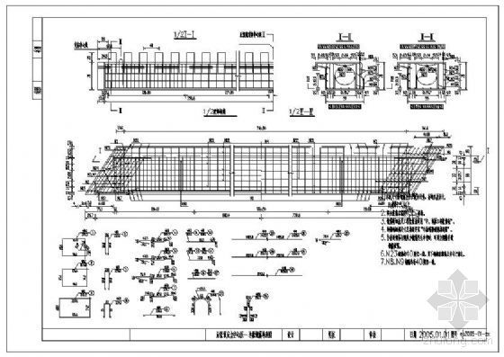 空心板钢筋构造图资料下载-后张预应力空心板-边板钢筋构造图