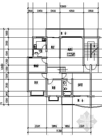 四室两厅两卫户型设计资料下载-四室两厅一厨两卫122平米