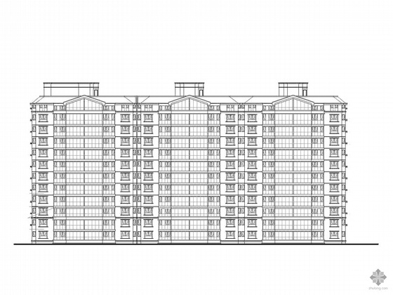 22层板式建筑资料下载-[济南]某十一层板式住宅楼建筑施工图