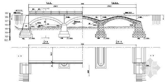 石拱桥建筑施工图资料下载-石拱桥施工图纸