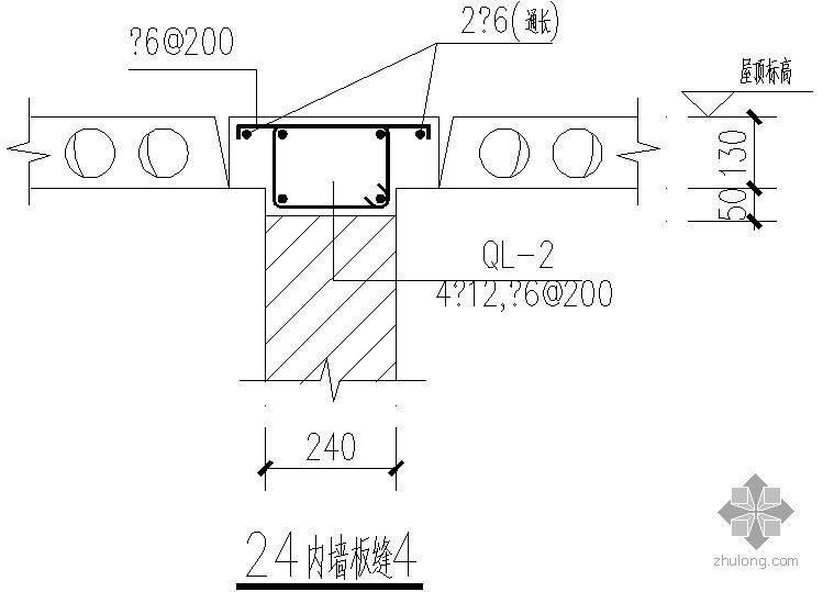 混凝土内墙装修构造cad资料下载-某24内墙板缝节点构造详图（4）
