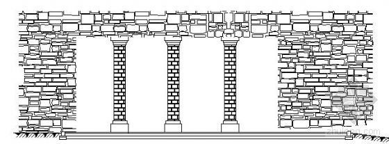 希腊古典风格资料下载-希腊式景墙施工详图