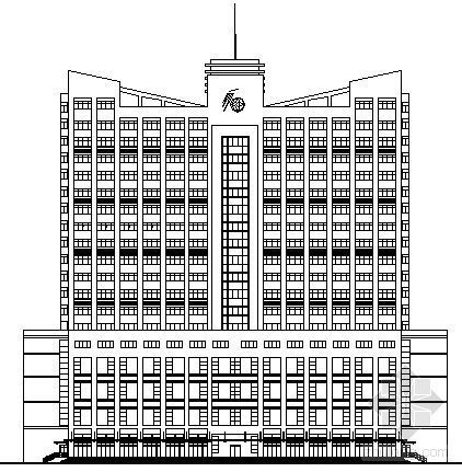 高层公寓建筑方案图资料下载-某二十层高层酒店建筑方案图