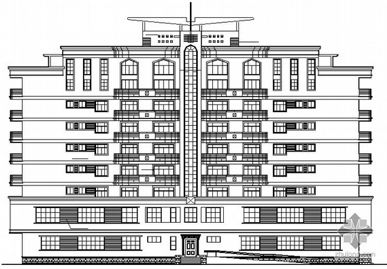 2层中式办公楼建筑设计图资料下载-某九层办公楼建筑设计扩初图