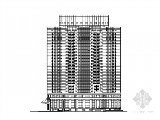 圆形咖啡厅资料下载-某二十七层圆形酒店建筑方案图