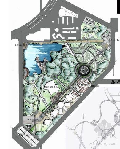 体育文化公园景观设计方案资料下载-[吉林]汽车文化公园景观设计方案全套