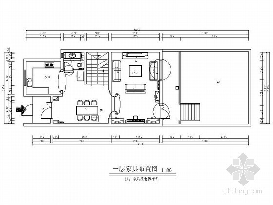 2层合院别墅平面图资料下载-[北京]某三层别墅全套平面图