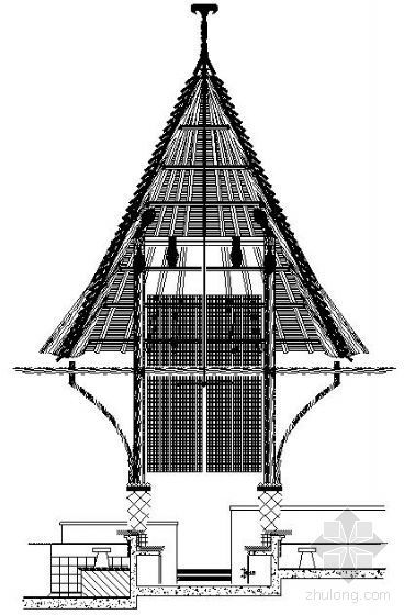 木质景观亭施工图cad资料下载-7种热带风格木亭施工图